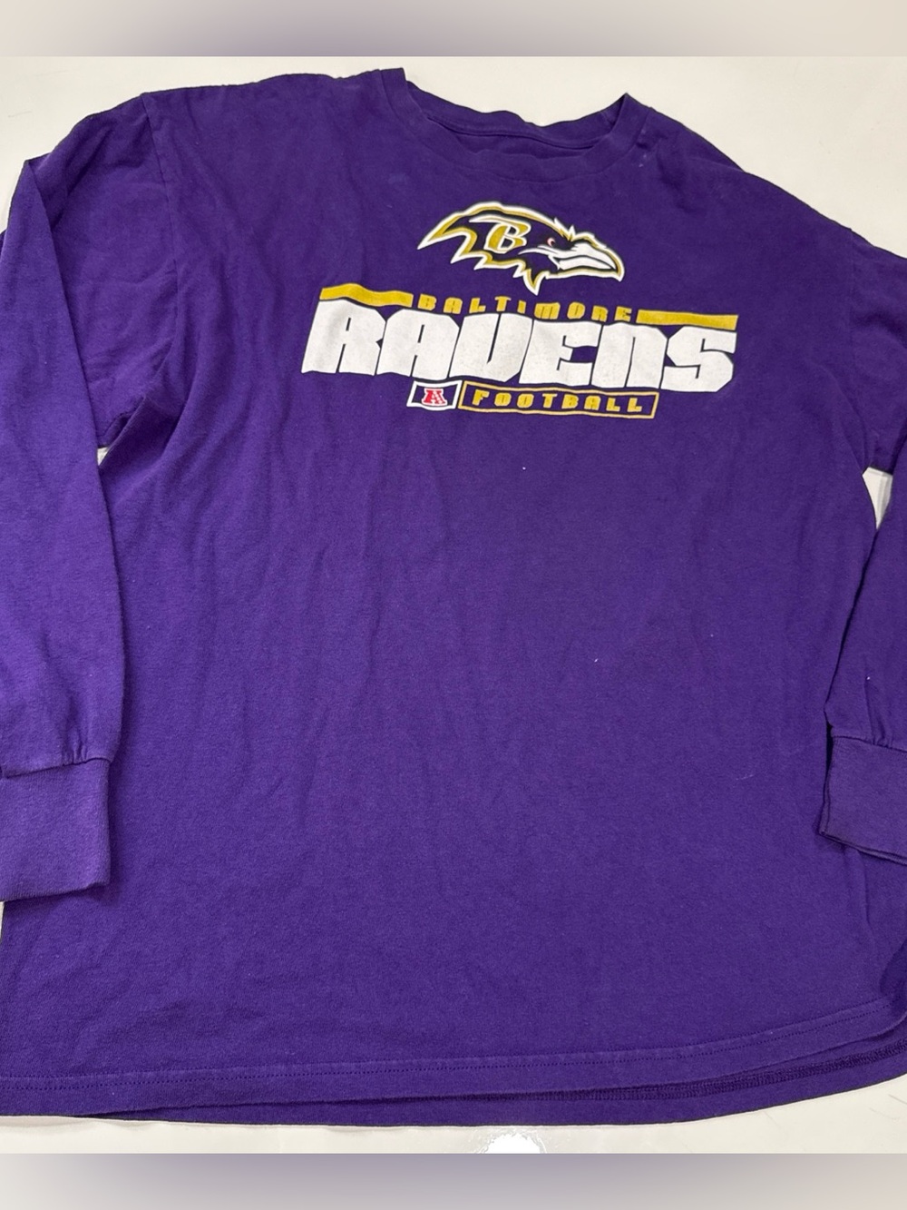 NFL Team Apparel Men's Ravens Football Long Sleeve Purple Shirt Size XL A020826